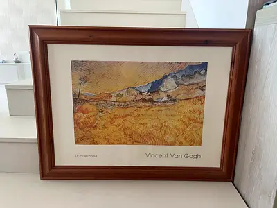 Framed Vincent van Gogh Le moissonneuse Print