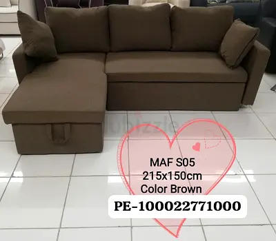 Comfortable Brown Sofa with Storage