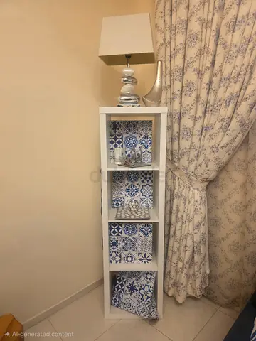 White Narrow Shelf Units