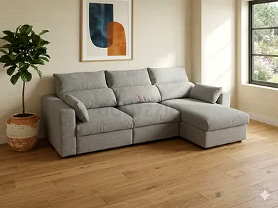 Ikea eskilstuna L shape sofa under storage