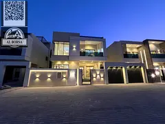 🏠Villa for rent – ​​Al Zahiyah area, Ajman – 5 master bedrooms, living room, majlis, maid
