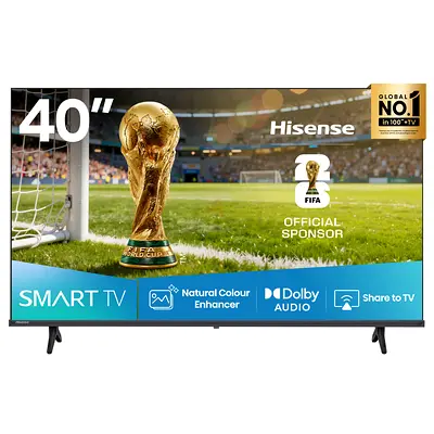 HiSense,40A4Q,40inch,LED,FHD,VIDAA,SmartTV,Dolby,Netflix,Youtube,Prime,1YearWarranty,FreeDelivery