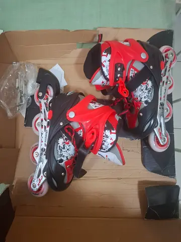 Champion Adjustable Red  Black Inline Skates - New