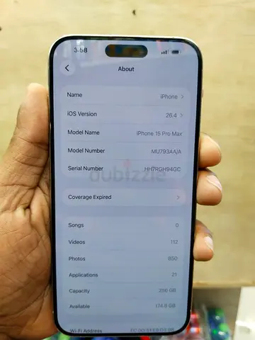 iPhone 15 Pro Max 256GB - Good Condition, iOS 28.4, battery good condition