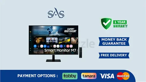 Samsung 32 Inch Smart Monitor M7 | New - Free Delivery | Warranty | 4K Samsung Vision AI LS32FM700