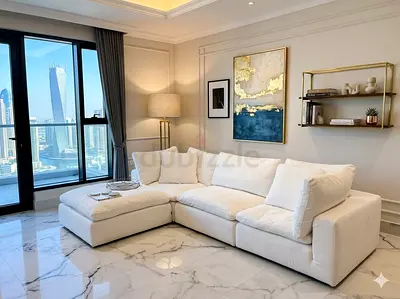 Marina home cloud feather 🪶 filled modular sofa with ottoman