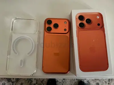 Apple iPhone 17 PRO 256gb orange color TDRA eSIM  used in brand new condition 4200 Dhs.