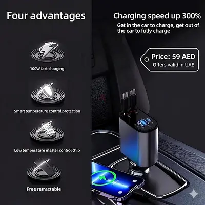 4 in 1 Retractable Charger