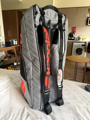 Large Grey Sports Duffel Bag with Backstraps — Good Condition