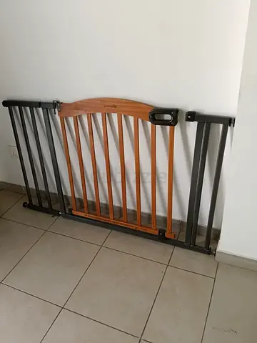 Wood and Metal Baby Safety Gate - Stair/Room Gate (Used)