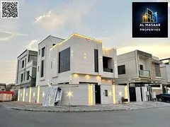 Villa (corner) for sale in Ajman | Al Yasmin area | Two floors and a roof | Freehold ownership | Pri