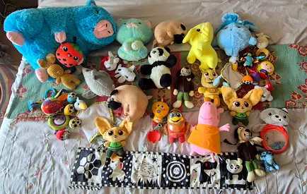 Bundle of 25+ Mixed Plush Toys and Soft Baby Toys - Assorted Sizes
