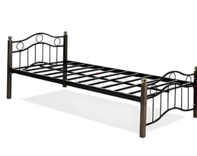Single bed with 2 clean matress and Single door cabinet
