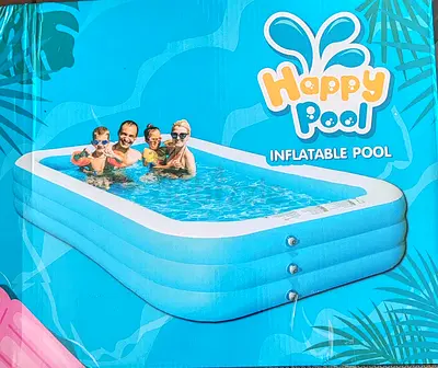 Happy Pool Inflatable Family Pool - Large Rectangular