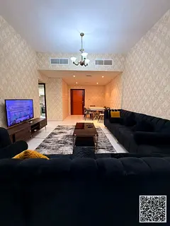 For monthly rent: Luxurious furnished one-bedroom apartment with a living room, in Ajman, Al Rashidi