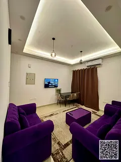 Luxury one-bedroom apartment with a balcony and open views. Ajman Corniche. Fully furnished for mont