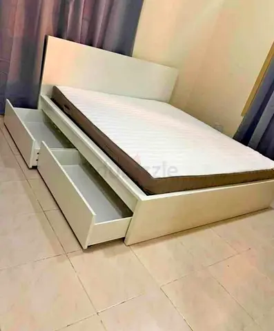 IKEA malam bed with mattress King size 180x200cm