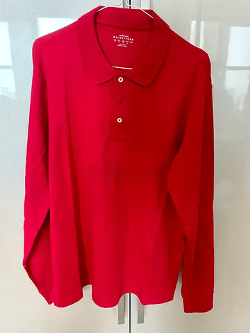 men long sleeve polo shirt (new)