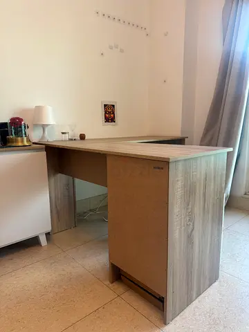 Modern Study Table in Light Wood finish