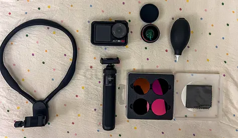 DJI Osmo Action 5 Pro Camera with a complete accessory bundle