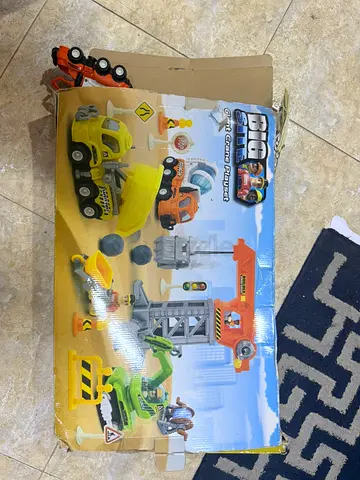 Kids Construction Vehicle Playset - Trucks, Crane and Accessories