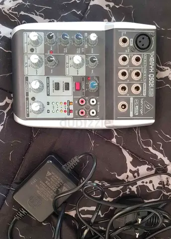 Compact 4-Channel Behringer Audio Mixer with Power Adapter - new