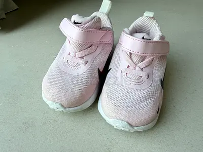 Light Pink Nike Toddler Sneakers, Velcro Strap,   Size 22