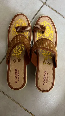 K. Collection Brown Slip-on Sandals - Size 39 Gently Used
