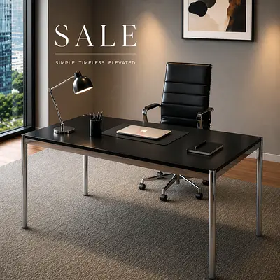 USM Haller Classic Table Black oak