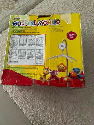 Used Musical Mobile for Crib with Soft Toy Characters - Plays Lullaby and original price was 85 aed