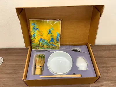 Matcha Tea Set — Bowl, Whisk (Chasen), Scoop and Accessories — New/Unused