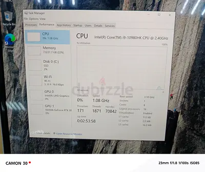 Dell Alienware corei9 10Gen 4k Display M15 R4 Gaming laptop RGB keyboard 8gb Nvidea RTX 3070 Card