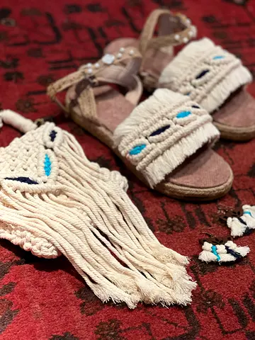 Macrame Sandals with Matching Accessories