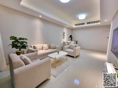 Two-bedroom apartment with a living room, newly furnished, for monthly rent in Ajman - Al Rashidiya 1 - Gulfa Tower