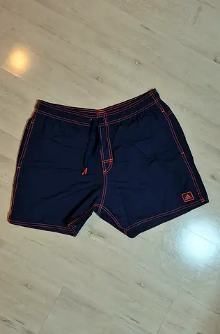 Adidas Navy Mens Swim/Beach Shorts with Orange Stitching - Size M