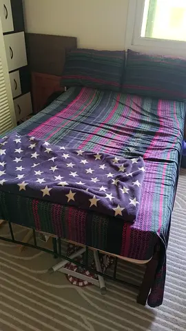 Queen size bed with mattress— good condition