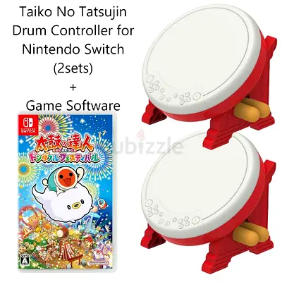 New! 2sets Taiko No Tatsujin Drum Controller for Nintendo Switch Licensed By Nintendo + Game