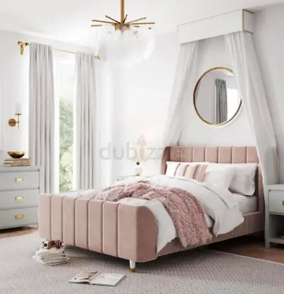 Primium Quality Queen size fully customisable bedframe with soft Fabric in multiple options
