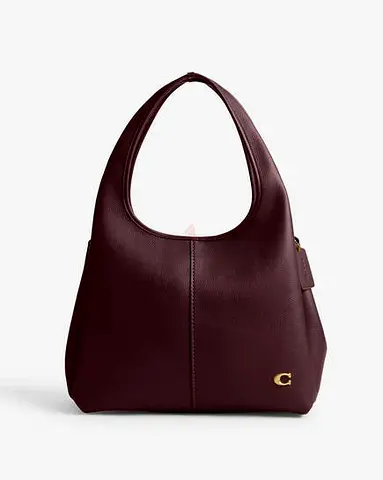 Coach Burgundy Leather Hobo Shoulder Bag - Medium