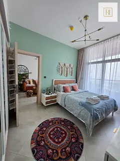 12 Cheques | Fully Furnished 1BR | Modern Boho Style | Ready to Move In | Binghatti Avenue