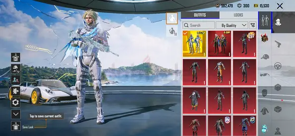 PUBG Mobile account with multiple outfits and high level loot (ready to play)