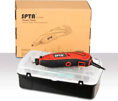 SPTA Rotary Tool Kit with Accessories - Compact Power Tool Set