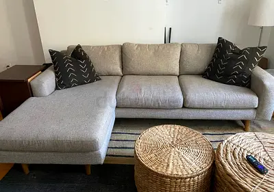 Gray L shape edy Sofa