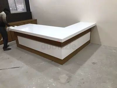 Modern L-Shaped Office Reception Desk