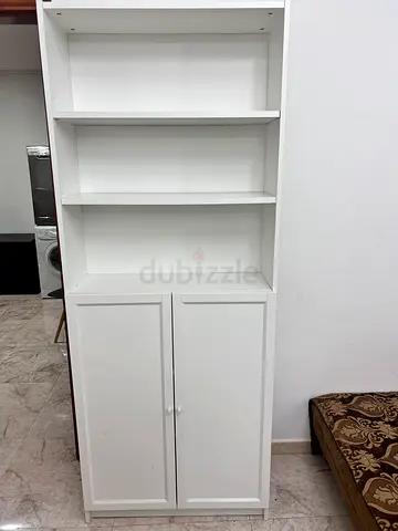 IKEA BILLY/OXBERG Bookcase with Doors - White (80x30x202 cm) - Like Brand New