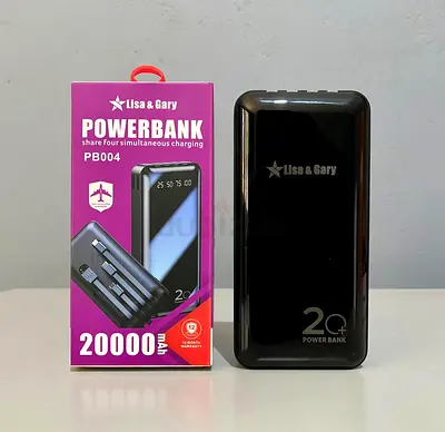 Lisa  Gary 20000mAh Power Bank PB004 - Portable Charger (Black)