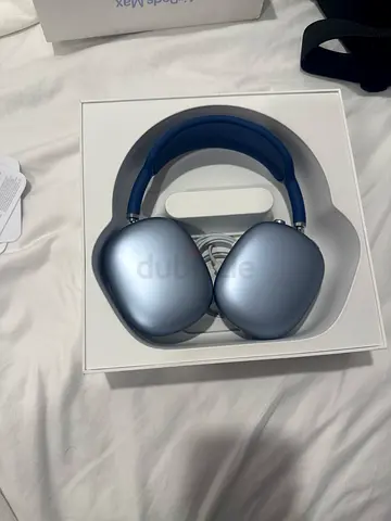 Blue AirPod maxes