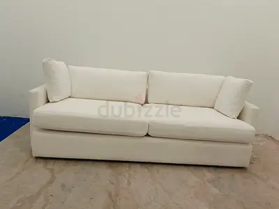 Crate and barrel white color Deep sofa