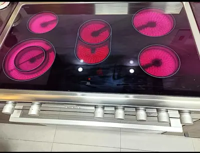 Stainless Electric Ceramic Cooktop with 5 Burners (Built-in Range) - Good Condition