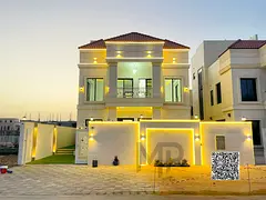 A luxurious miniature palace near Azha Mall, two floors and a roof, 5 master bedrooms, central air c
